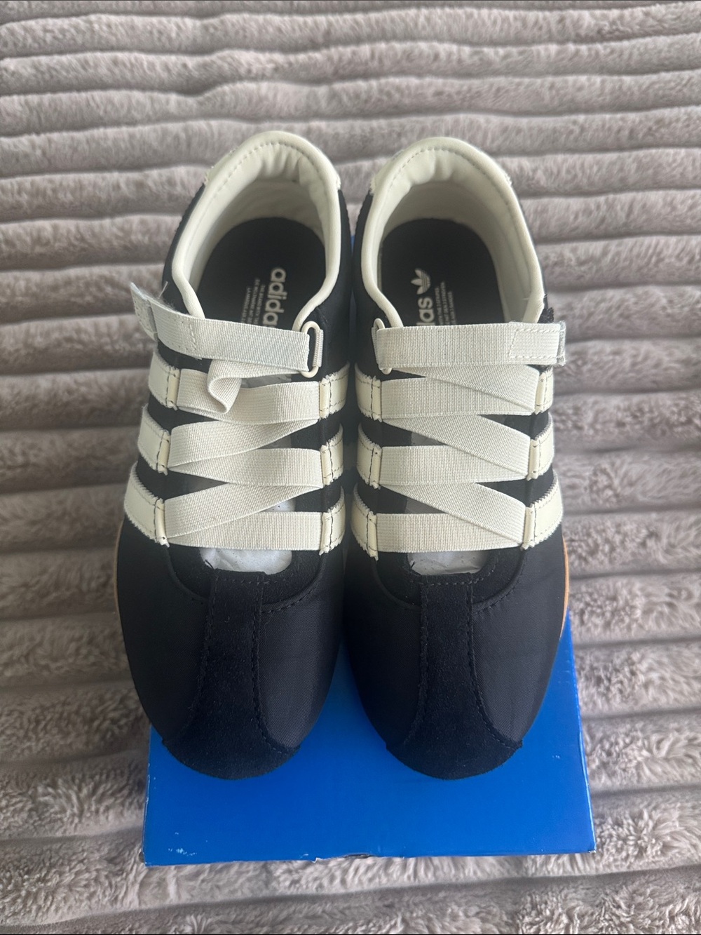 adidas Men’s Black & Cream Slip-On Lifestyle Sneakers